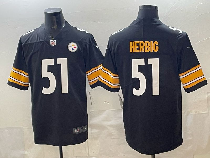 Men 2026 Pittsburgh Steelers #51 Herbic Black Nike Limited NFL Jersey 01->pittsburgh steelers->NFL Jersey
